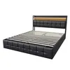 INONEFT Gestoffeerd bed 160x200 cm, jeugdbed met LED/USB, Productafbeelding-voorbeeld 11