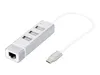 DIGITUS USB 2.0 auf Fast Ethernet Adapter 3-Port USB Hub Produktbild-Vorschau 3