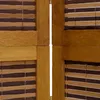 Homestyle4u Screen room divider 6 kusov drevo bambus hnedá Náhľad obrázku produktu 10