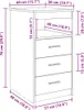 vidaXL Sideboard mit Schubladen Betongrau 40x50x76 cm Produktbild-Vorschau 6