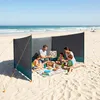 Strand Windschutz grau mit Tragetasche - 400 x 140 cm - Produktbild-Vorschau 7