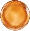A single amber glass dessert plate with a ribbed texture. Produktbild-Vorschau