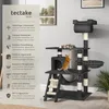 tectake® Kratzbaum Stokeley 141 cm inklusive Spielkordel Produktbild-Vorschau 2