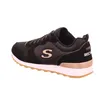 A side view of a black Skechers sneaker with gold accents. Produktbild-Vorschau