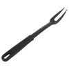 A black kitchen fork with two prongs is shown against a white background. Anteprima dell’immagine prodotto