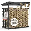 Kaminholzregal Metall 185x105x185 cm verzinkt anthrazit mit Produktbild-Vorschau 1