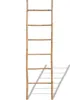 A bamboo ladder leaning against a white background. Náhľad obrázku produktu