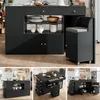 XL Kücheninsel Set (140 cm) mit 2 Barhockern & 6 Produktbild-Vorschau 2