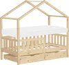 ML-Design detská posteľ domček posteľ 70x140 cm prírodná s Náhľad obrázku produktu 1