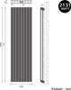 SONNI 1800×619 mm antracite radiatore a pannello a doppio Anteprima dell’immagine prodotto 8