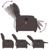 vidaXL Massagesessel Dunkelbraun Stoff Produktbild-Vorschau 6