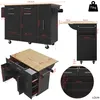 MODFU: Isola da cucina nera, carrello da cucina con piano Anteprima dell’immagine prodotto 10