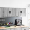 vidaXL Szafki ścienne do garażu 2 szt. Szary materiał Podgląd zdjęcia produktu 3
