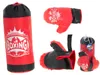 A boxing set including a punching bag and gloves, displayed against a white background. Produktbild-Vorschau