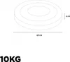 A diagram of a weight plate with dimensions indicated. Produktbild-Vorschau