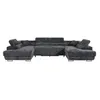 Wohnlandschaft U – Form Ecksofa Miami TILIA Cord Anthrazit Produktbild-Vorschau 1