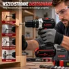 AJIEQAQ Wiertarko-Wkrętarka Udarowa 21V, Zestaw 3 w 1 z Podgląd zdjęcia produktu 8