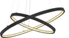 A modern black pendant light with two interlocking rings. Náhled obrázku produktu
