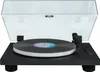A black turntable with a clear dust cover, placed on a white background. Anteprima dell’immagine prodotto