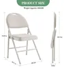 Klappstühle 4er-Set gepolstert mit Tragegriff Beige Produktbild-Vorschau 3