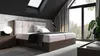 Boxspringbett Bett THANOS 200x200cm Dunkel Eiche Stoff Produktbild-Vorschau 1