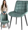 A woman stands next to a chair, with a close-up of the chair to the right. Anteprima dell’immagine prodotto