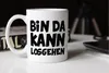 Kaffee-Tasse Bin da kann losgehen einfarbig MoonWorks® weiß Produktbild-Vorschau 5