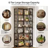 A corner bookshelf is shown, with circular insets displaying different decorative uses for the shelves. Anteprima dell’immagine prodotto