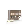 A product box for Oleoderm veterinary capsules, with several capsules scattered in front of it. Produktbild-Vorschau