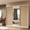 Masseno Schiebetürenschrank LAMELLO 240 cm Kleiderschrank Produktbild-Vorschau 2