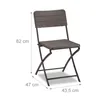 Relaxdays Gartenstuhl 2er Set, Holzoptik, wetterfest & Produktbild-Vorschau 4
