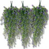 Fiori artificiali decorativi appesi, 3 pezzi, viola Anteprima dell’immagine prodotto 2