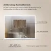 A diagram illustrating the anti-fog feature of a mirror, showing a bathroom scene with a bathtub. Náhled obrázku produktu