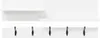 A white wall-mounted shelf with hooks. Voir les images du produit