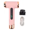 A pink and gold cordless hair dryer with accessories on a white background. Podgląd zdjęcia produktu