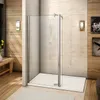 Walk in Duschkabine 60x200cm Duschwand mit 30x200cm Flipper Produktbild-Vorschau 1
