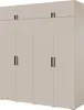 Kleiderschrank, Drehtürenschrank Kaschmir mit Ablageflächen und Kleiderstangen Breite 200 cm Produktbild-Vorschau