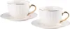 Set aus 6 Tassen mit Untertasse in Box ecru gestreift gold Produktbild-Vorschau 4