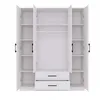An open white wardrobe with shelves and drawers. Anteprima dell’immagine prodotto