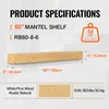 SucceBuy krbová římsa, 60" x 8" x 6", nosnost až 50 kg, Náhled obrázku produktu 3