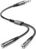 deleyCON AUX Audio Klinke Y Adapter - Splitter Kabel Stereo Produktbild-Vorschau 1