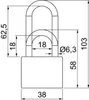 vorhängeschloss OVAL 38 verlängert 3kl.  RICHTER Produktbild-Vorschau 4