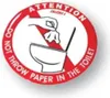 Lalizas No Paper In The Toilet Samolepka Náhled obrázku produktu 2
