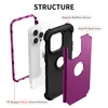 iPhone 15 Pro Hülle, 3 in 1 Hybrid PC TPU Stossfest Robust Produktbild-Vorschau 2