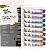 Mont Marte Metallic Acrylfarben Set – 8 × 18 ml Tuben – Produktbild-Vorschau 1