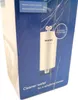 A close-up of a blue product box with a white water filter visible. Voir les images du produit