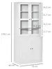 Bibliothèque HOMCOM, 178,5 cm, meuble haut avec vitrine et Voir les images du produit 3
