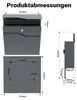 Cassetta postale di design Wiltec V19 antracite 370 x 102 x Anteprima dell’immagine prodotto 10