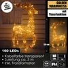 LED akrylový jelen XXl 120x77x35 cm teplá bílá Náhled obrázku produktu 1