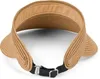 styleBREAKER Papierstroh Visor Cap einfarbig | Sonnenvisier Produktbild-Vorschau 3